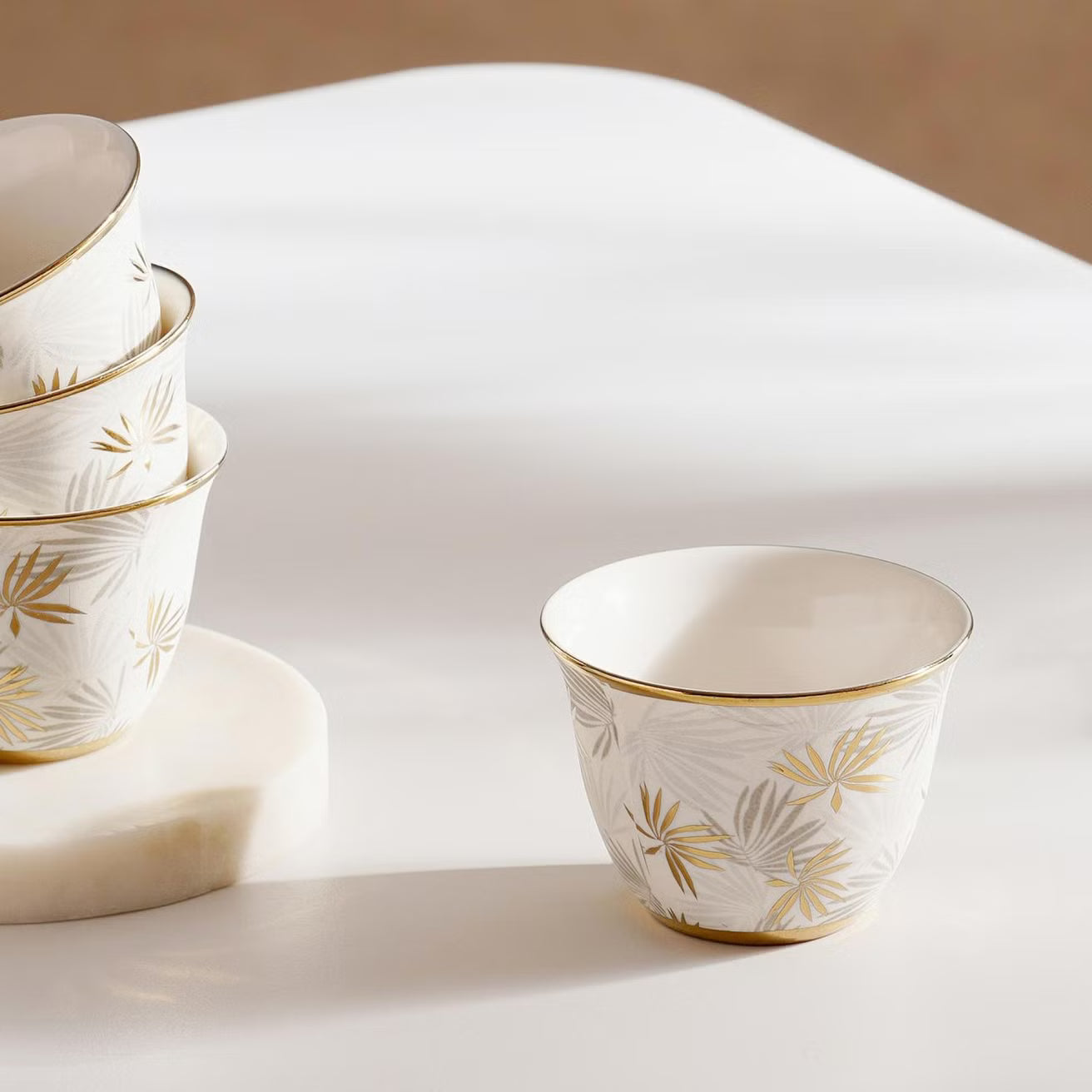 طقم فناجين قهوة عربية بورسلين سيلفا، 6 قطع