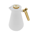The Sleek Vacuum Flask, 1L,  White & Gold