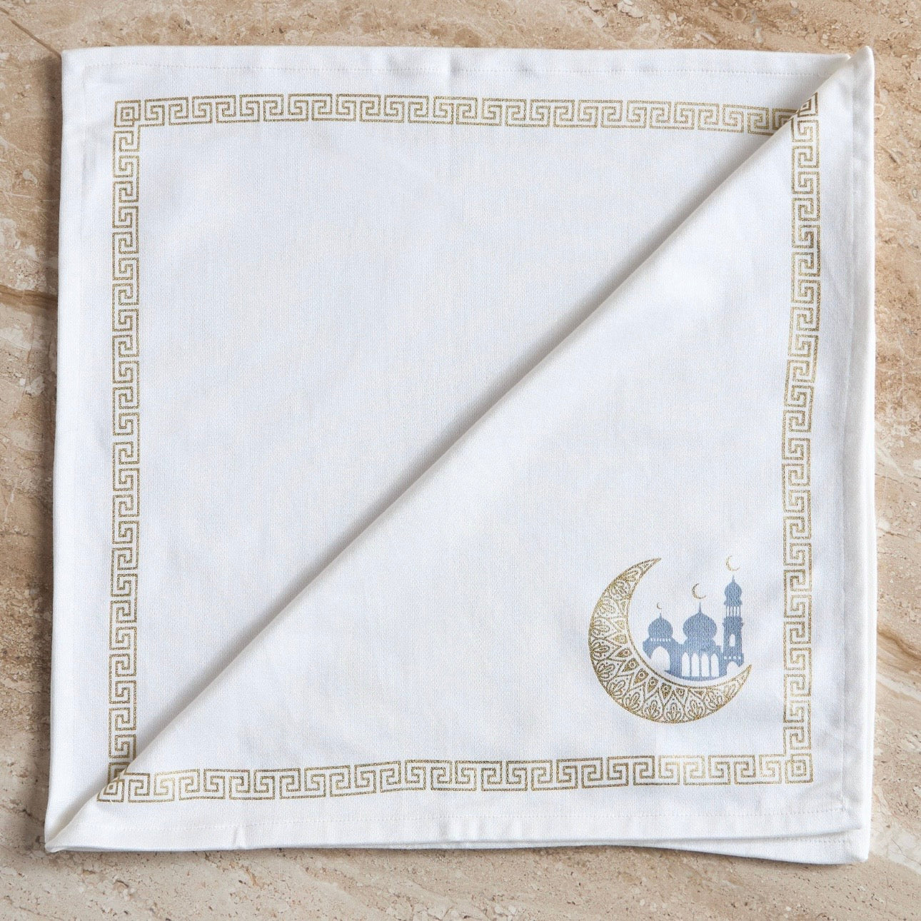 The Helal & Mosque Cloth Napkins Set of 4