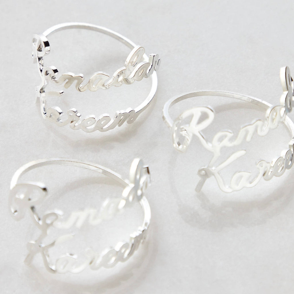 The Ramadan Kareem Silver Napkin Rings Set of 4