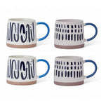 مجموعة أكواب جيو بورسلين مكونة من 4 قطع