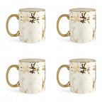 The Gold Marble Porcelain Mugs Set of 4