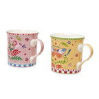 The Boho Porcelain Mugs Set of 4