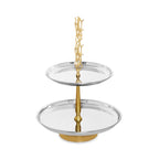 The Filigree Stainless 2-Tier Serving Stand 26 cm