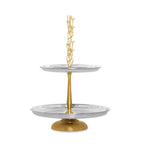 The Filigree Stainless 2-Tier Serving Stand 26 cm