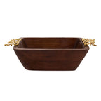 وعاء تقديم خشبي مزخرف 25 سم