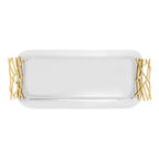 صينية فيليجري المصنوعة من الفولاذ المقاوم للصدأ مقاس 35 × 17 سم