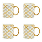 The Diamond Porcelain Mugs Set of 4