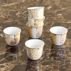 طقم فناجين قهوة عربية بورسلين من ذا مينارتس، 6 قطع