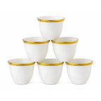 The Pure Gold Porcelain Arabic Coffee Cups set of 6