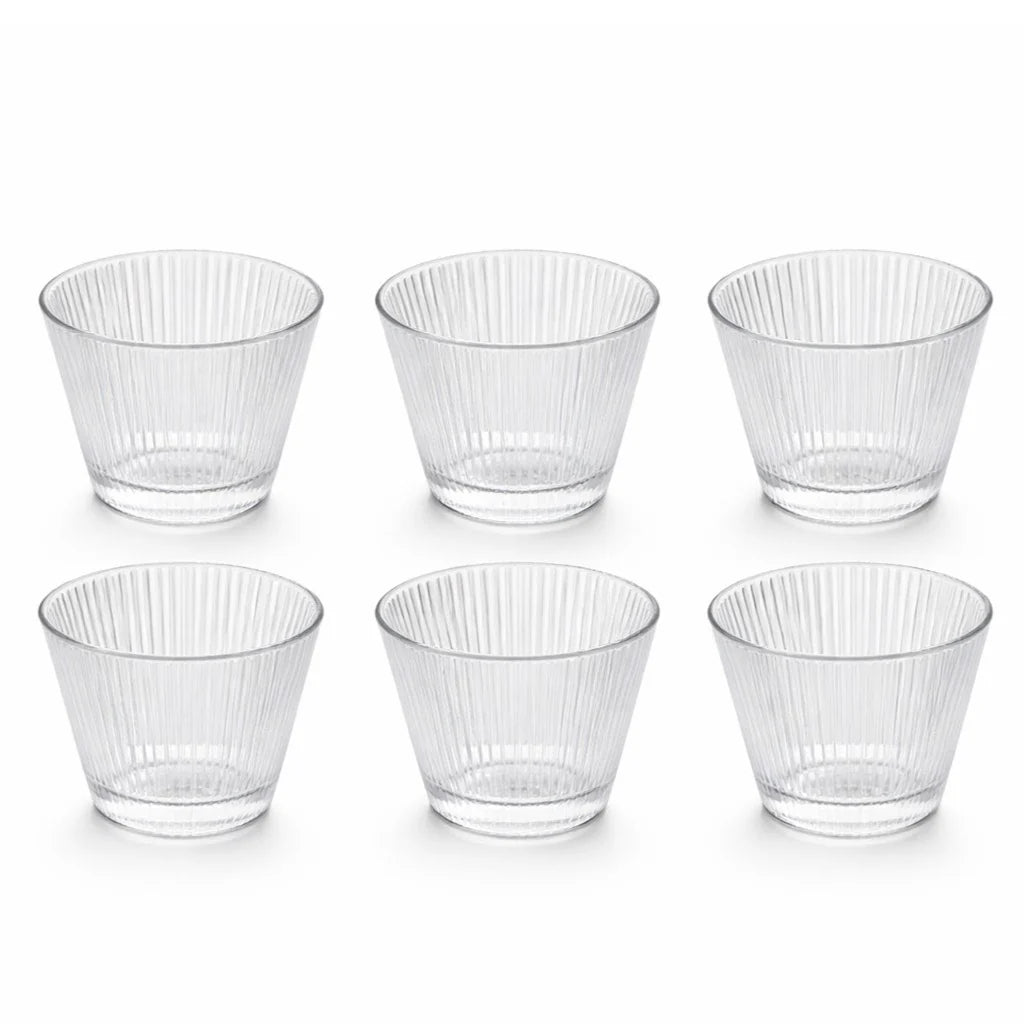 The Lines Glass Arabic Coffee Cups Set of 6