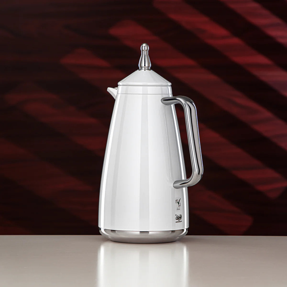 The Modern Vacuum Arabic Coffee Dallah & Tea Flask Set, 1 L, White & Silver