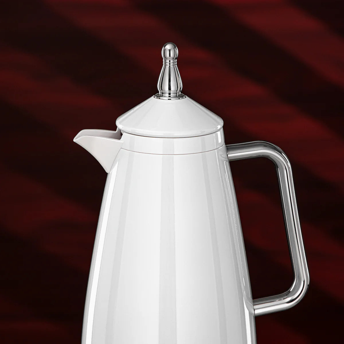 The Modern Vacuum Arabic Coffee Dallah & Tea Flask Set, 1 L, White & Silver