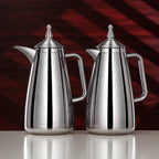 The Modern Vacuum Arabic Coffee Dallah & Tea Flask Set, 1 L, Silver