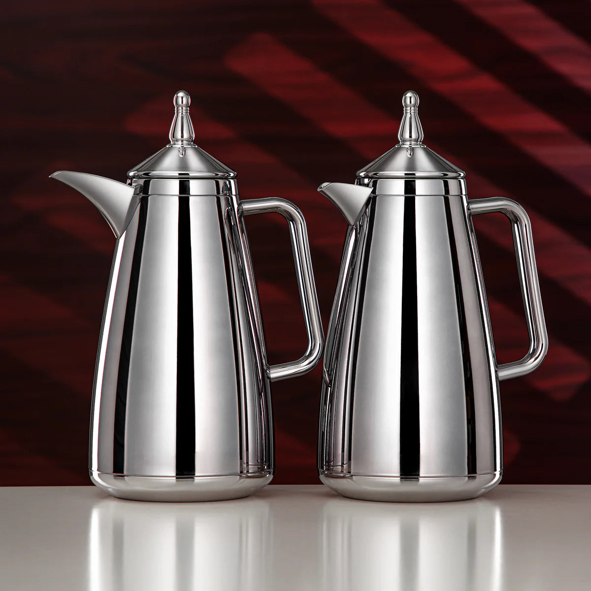 The Modern Vacuum Arabic Coffee Dallah & Tea Flask Set, 1 L, Silver