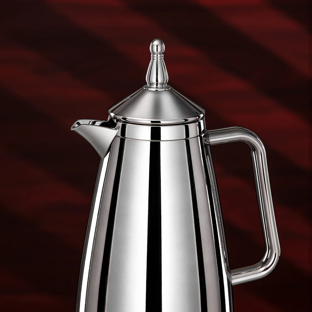 The Modern Vacuum Arabic Coffee Dallah & Tea Flask Set, 1 L, Silver