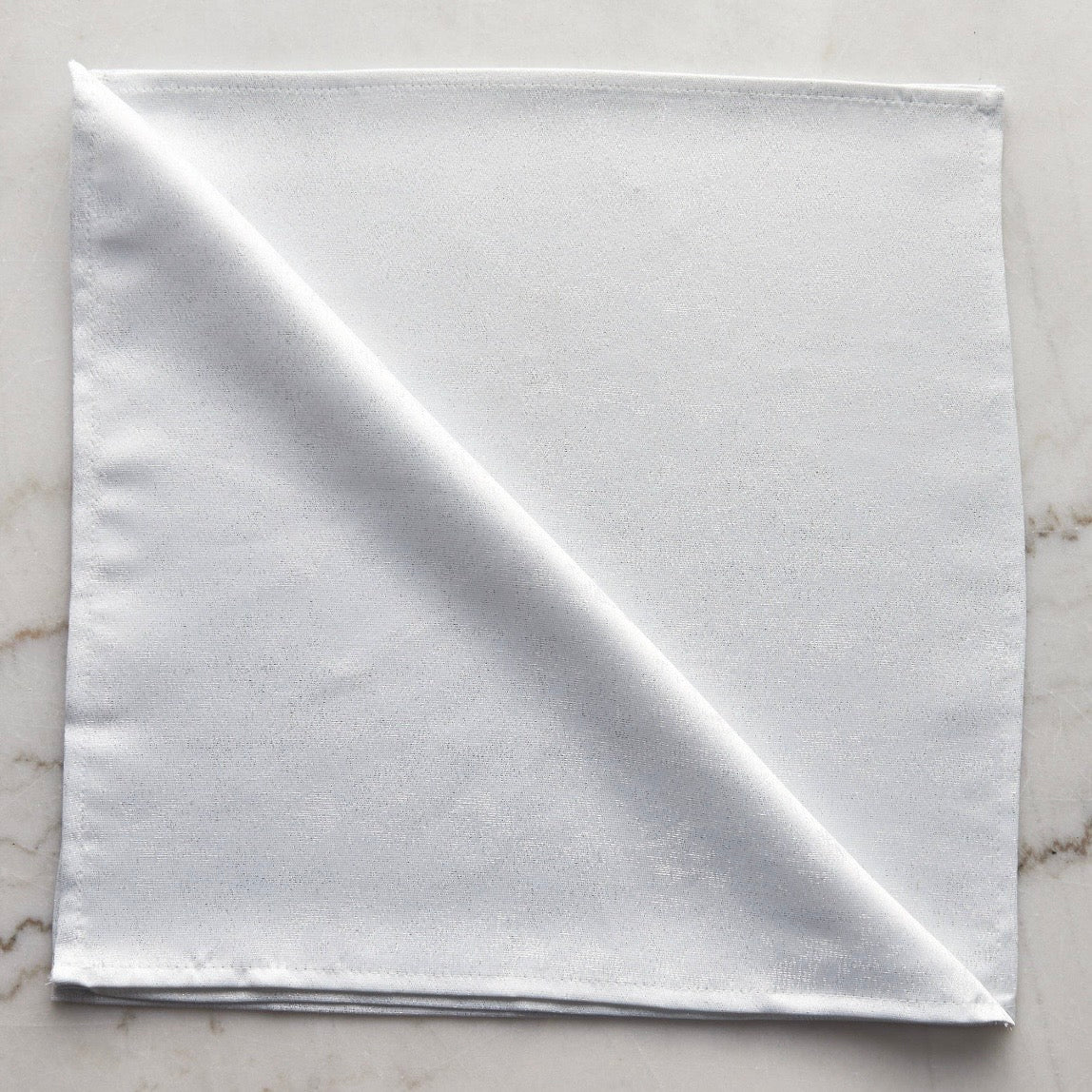 The Sparkle Cloth Napkins Set of 4 in White and Silver