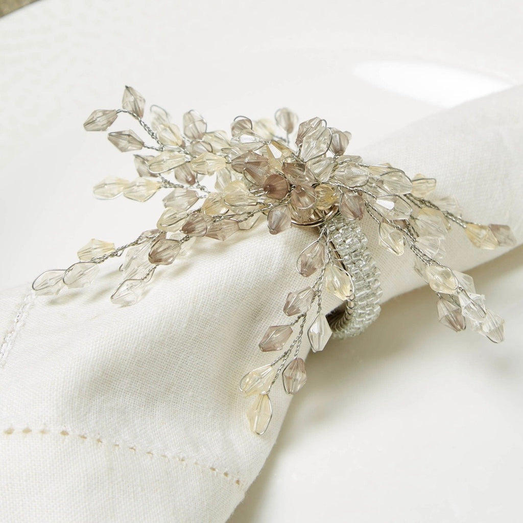 The Crystal Spray Napkin Rings Set of 4