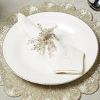 The Crystal Spray Napkin Rings Set of 4