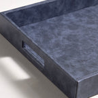 The Midnight Leather Tray 31x46 cm