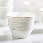 طقم فناجين قهوة عربية من البورسلين من أرابيسك، 6 قطع