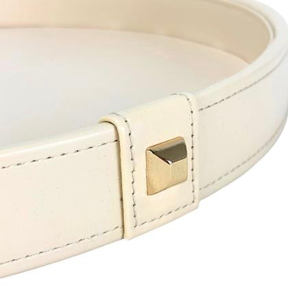The Aurea Leather Tray in Beige