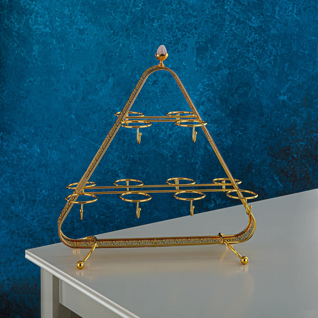 حامل الكأس الملكي 12-24 باللون الذهبي