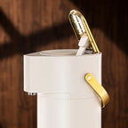 The Pump Vacuum Flask, 1.9L, Ivory & Gold