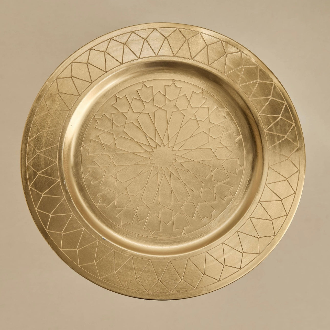 The Mandala Table Tray in Gold & Black
