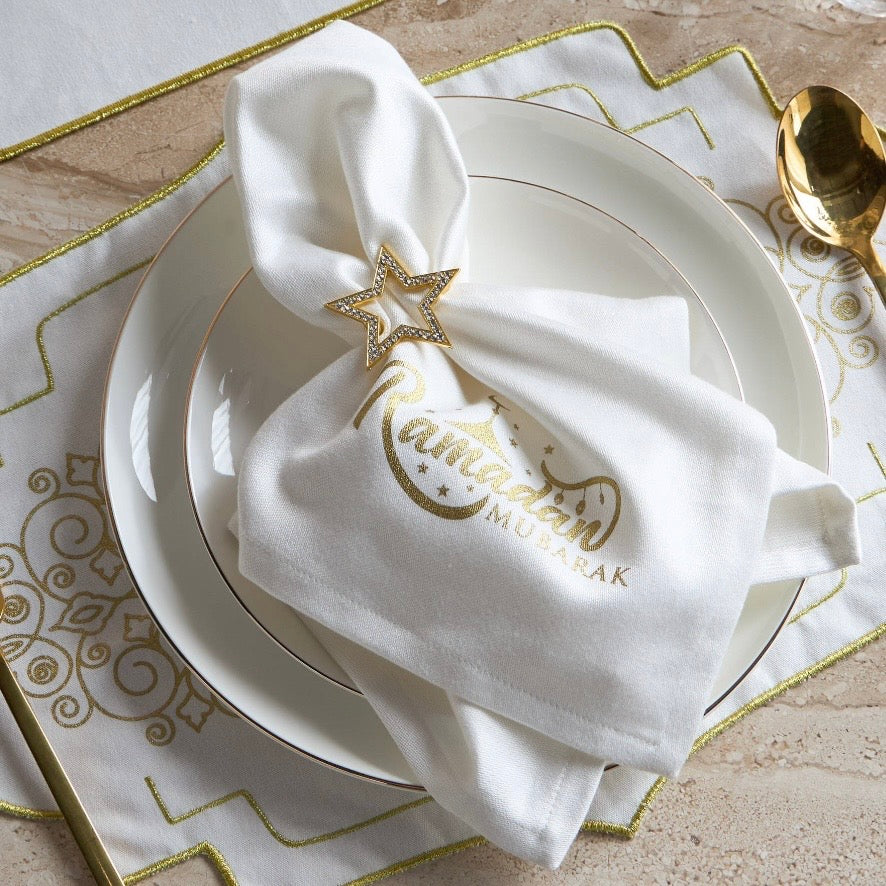 The Star Gold Napkin Rings Set of 4