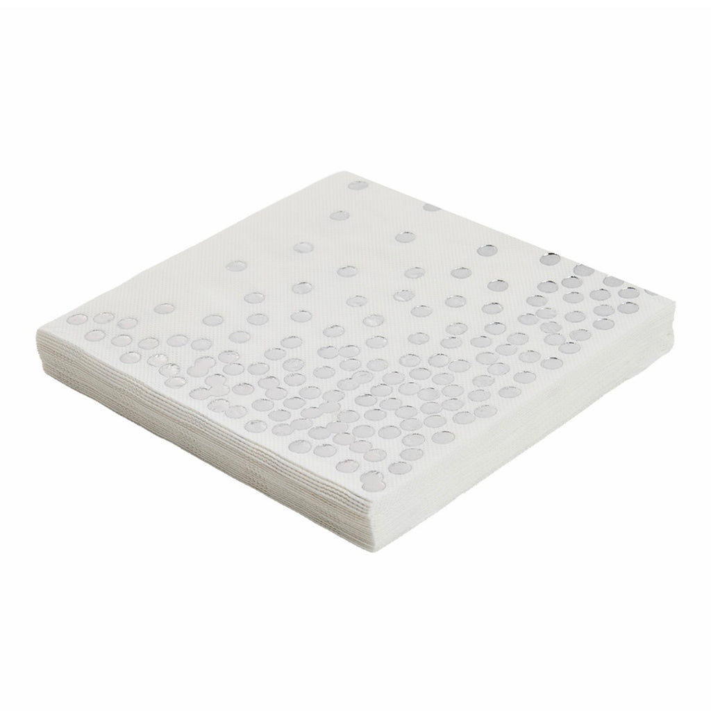 The Polka Silver Paper Napkins
