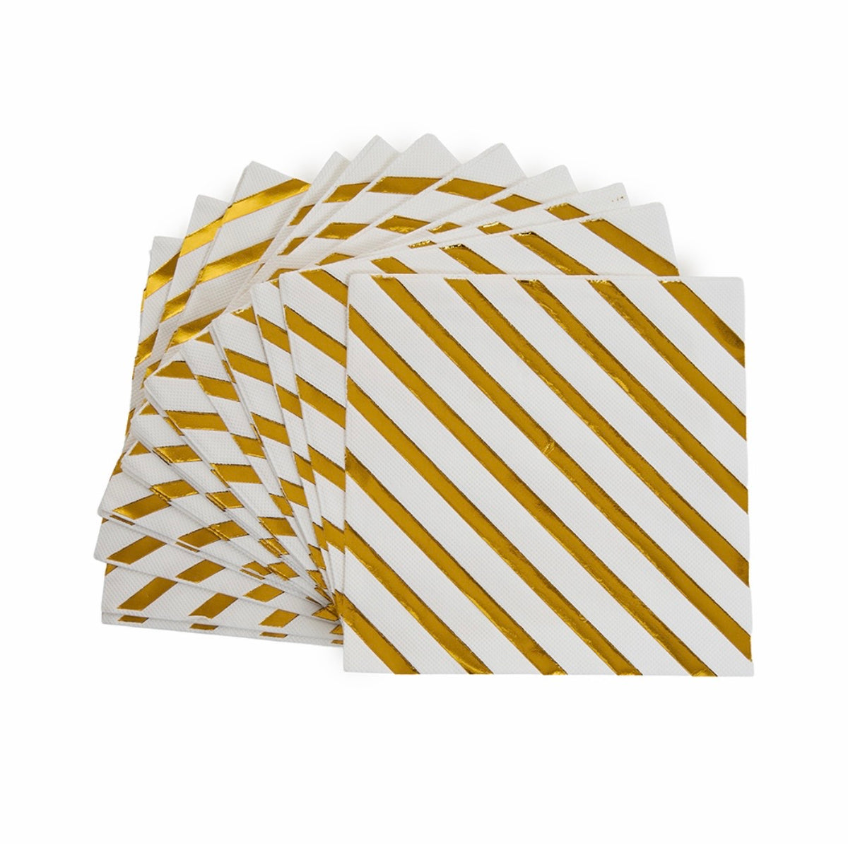 The Gold Stripes Paper Napkins
