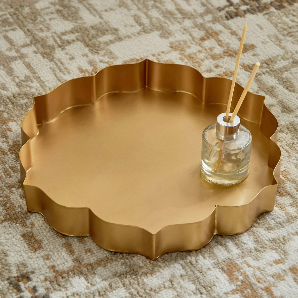 صينية اللوتس باللون الذهبي 30 سم