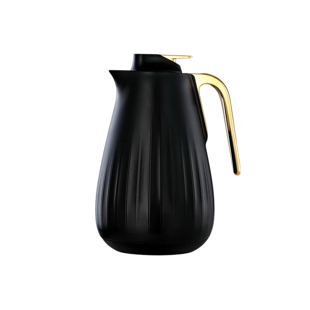 The Grace Vacuum Flask, 1L, Black & Gold