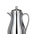 قارورة فراغ المرآة، 1.4 لتر، مصنوعة من الفولاذ المقاوم للصدأ والزجاج، لون فضي