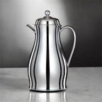 قارورة فراغ المرآة، 1.4 لتر، مصنوعة من الفولاذ المقاوم للصدأ والزجاج، لون فضي