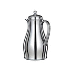 قارورة فراغ المرآة، 1.4 لتر، مصنوعة من الفولاذ المقاوم للصدأ والزجاج، لون فضي