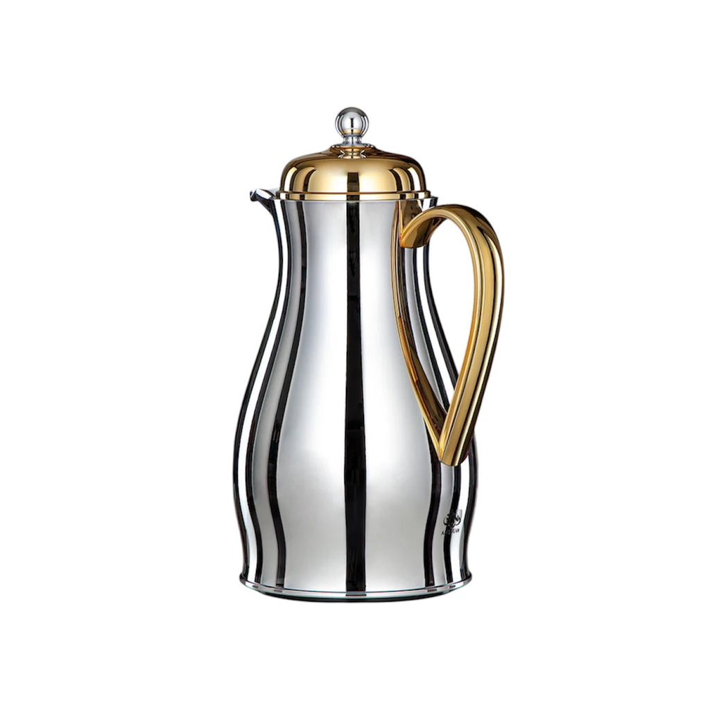 The Mirror Vacuum Flask, 1.4 L, Stainless and Glass, Gold & Silver