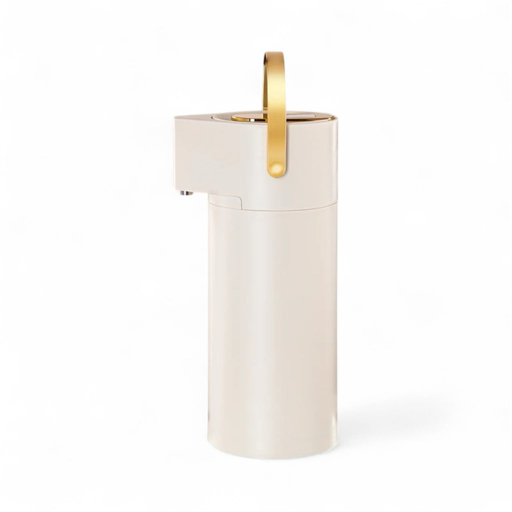 The Pump Vacuum Flask, 1.9L, Ivory & Gold
