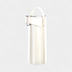 The Pump Vacuum Flask, 2.2L, Ivory & Silver