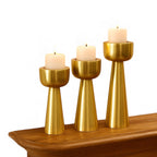 مجموعة الشب المكونة من 3 حاملات شموع