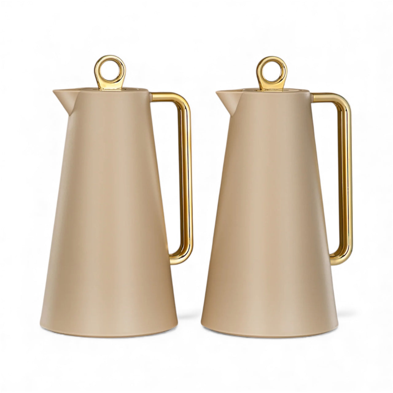 مجموعة قوارير مفرغة من ذا لاينز، 0.7 لتر + 1 لتر، بلاستيك وزجاج، أبيض وفضي