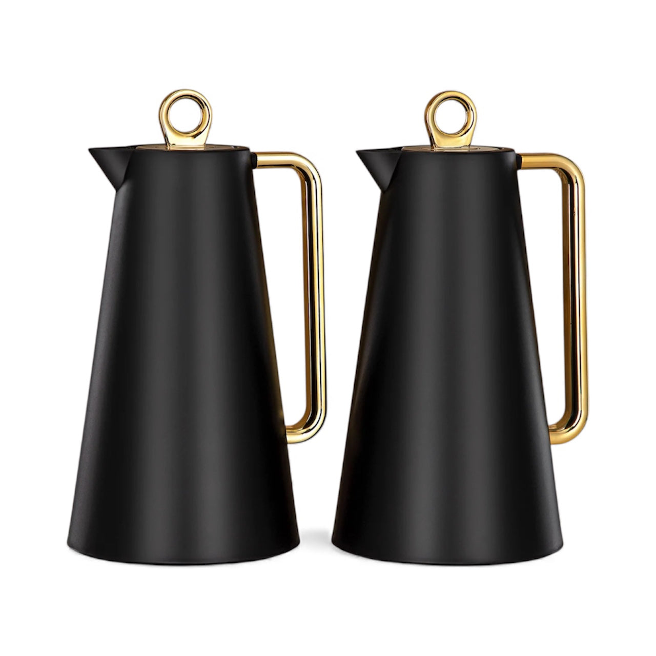 مجموعة قوارير مفرغة من ذا لاينز، 0.7 لتر + 1 لتر، بلاستيك وزجاج، أبيض وفضي