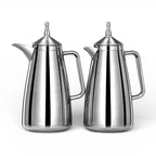 The Modern Vacuum Arabic Coffee Dallah & Tea Flask Set, 1 L, Silver