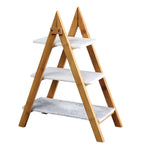 The Bamboo Marble 3-Tier Serving Stand