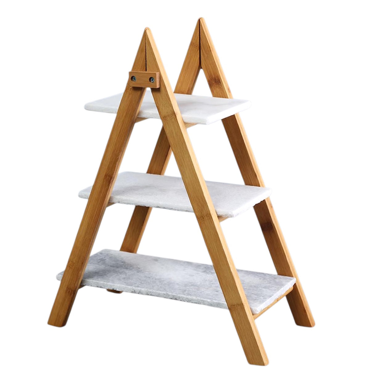 The Bamboo Marble 3-Tier Serving Stand