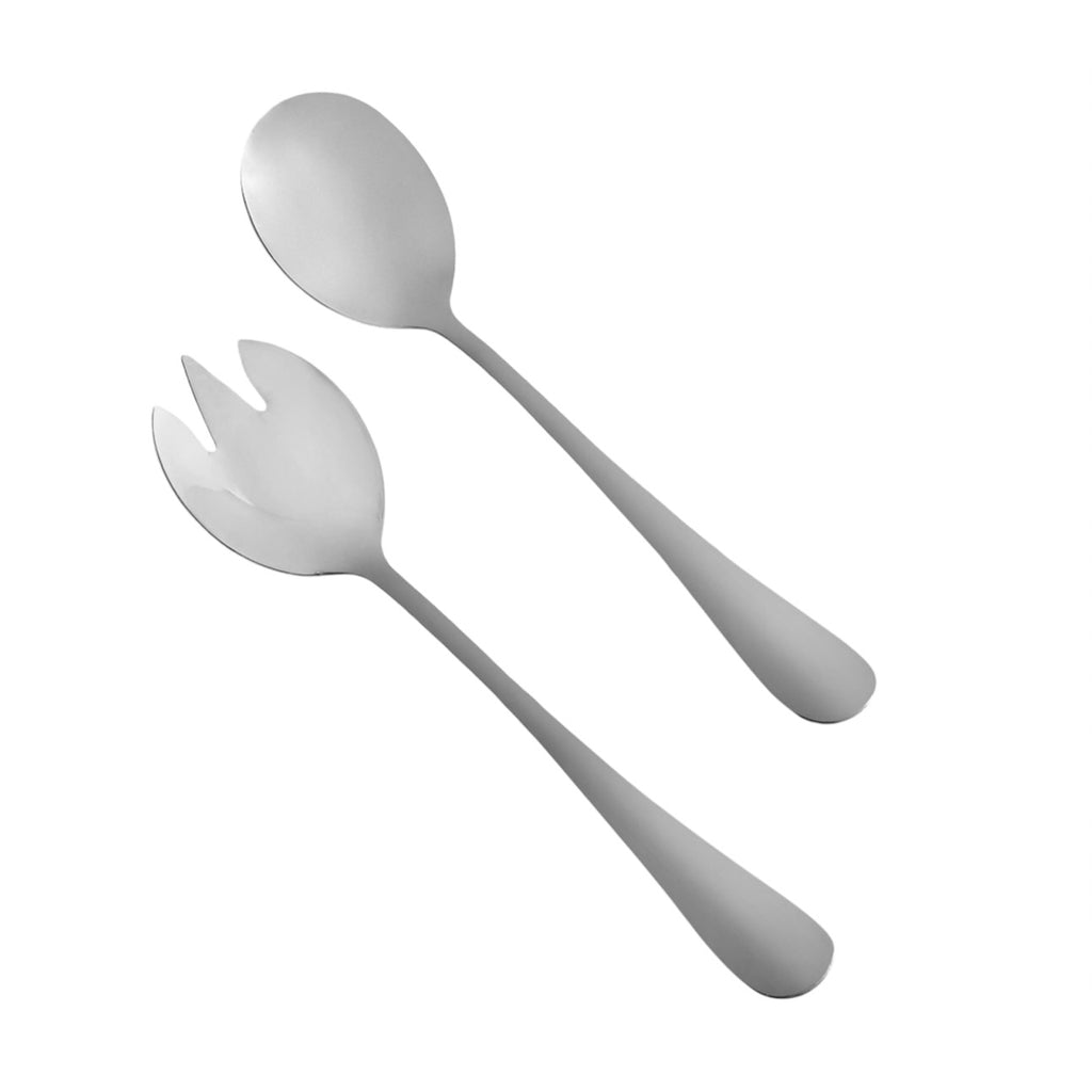 مجموعة تقديم السلطة باللون الفضي اللامع