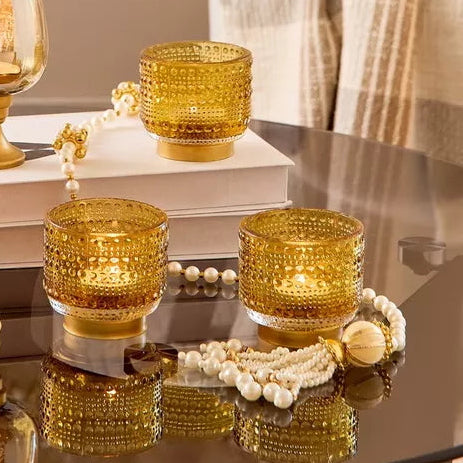 مجموعة أورا المكونة من 3 حاملات شموع