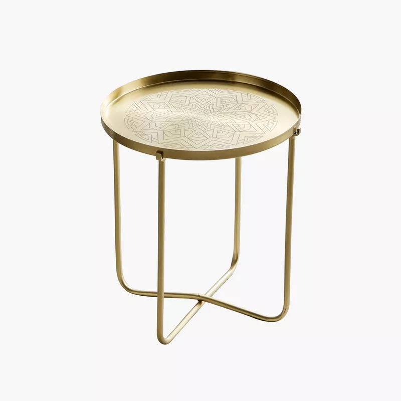 The Mandala Table Tray in Gold