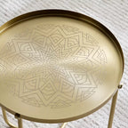 The Mandala Table Tray in Gold